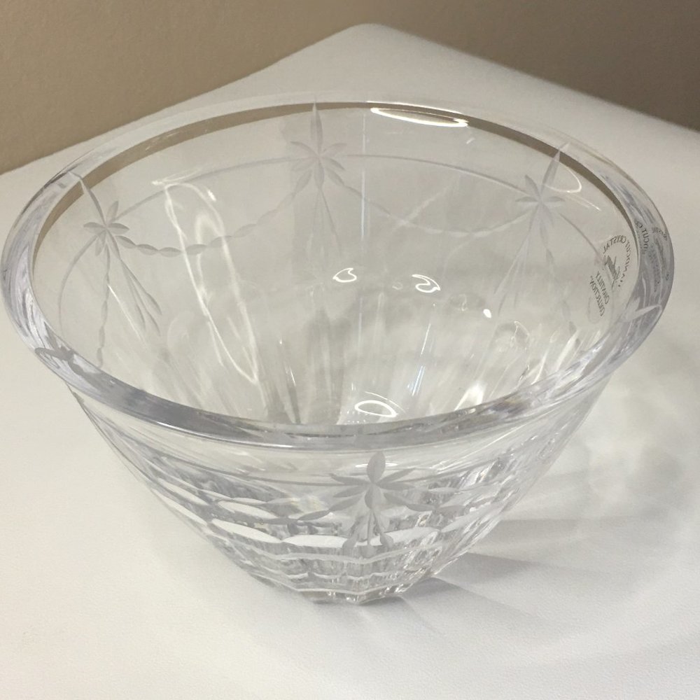💎 Vintage 2000-2004 💎 GORHAM CRYSTAL "Chantilly Collection" 6 Inch Round… - Picture 5 of 10